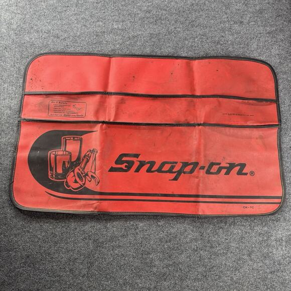 Vintage Snap-On Tools Vintage Red/Black Car Fender Cover Rubber Backed # CK7C - Picture 1 of 6